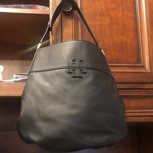 Tory Burch Black Leather Hobo Bag